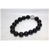 Image 1 : BLACK ONYX STRETCH BEAD BRACELET