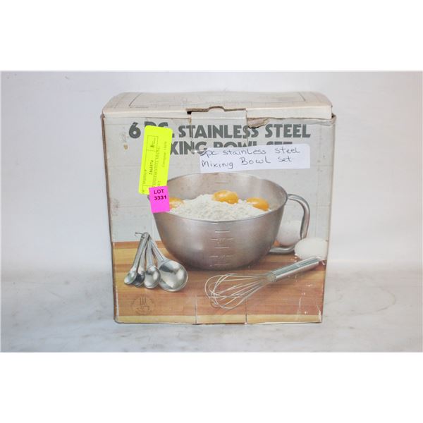 6 PC STAINLESS STEEL MIXING BOWL SET