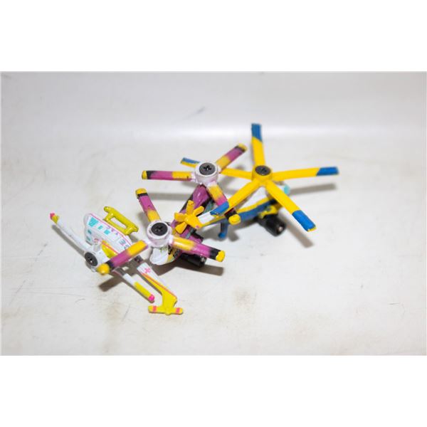3 VINTAGE MICRO MACHINE HELICOPTER