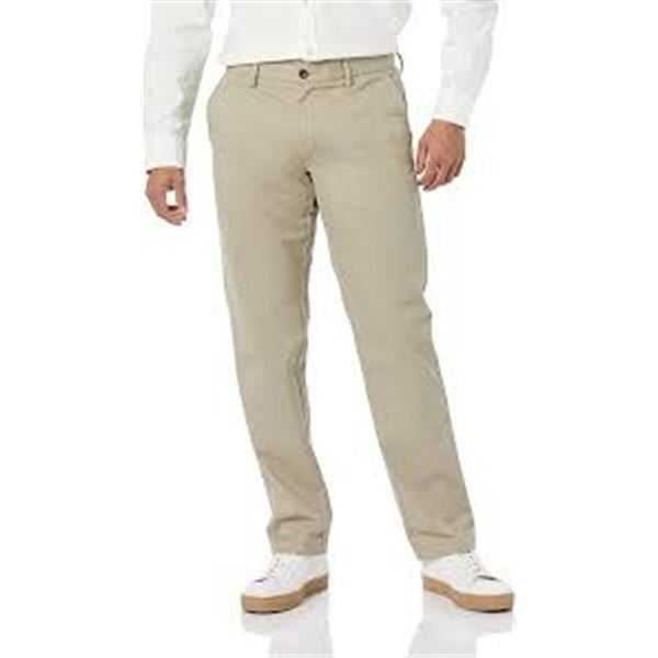 NEW AMAZON ESSENTIALS 38 X 28 BEIGE DRESS PANTS