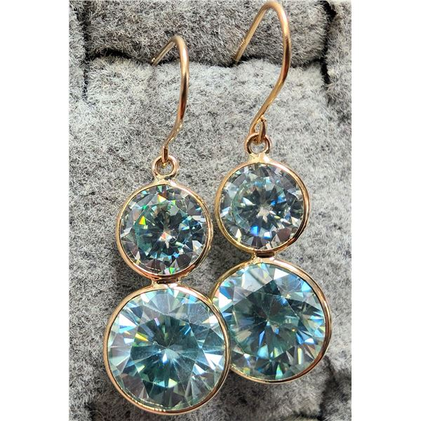 10K 1.69G MOISSANITE 6.5CT EARRINGS