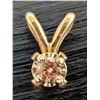 Image 1 : 14K (0.2G) LAB PINK DIAMOND 0.03CT PENDANT