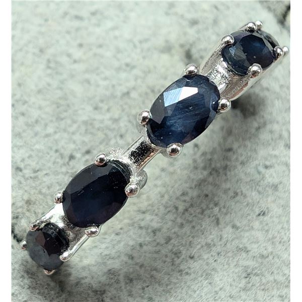SILVER SAPPHIRE 1.25CT RING SIZE 7