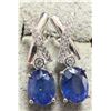Image 1 : SILVER (SAPPHIRE 3CT) EARRINGS