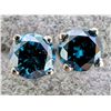 Image 1 : 14K LAB BLUE DIAMOND (0.24CT) EARRINGS