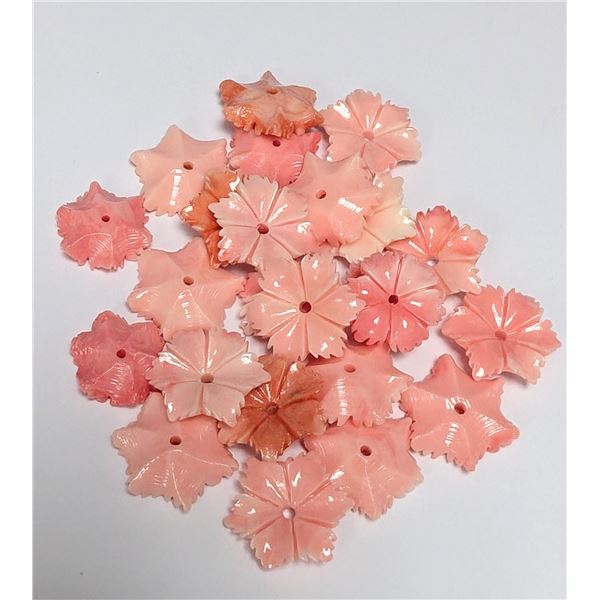 10G POLY CORAL FLOWER GEMSTONES