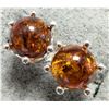 Image 1 : SILVER AMBER EARRINGS