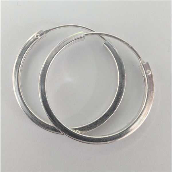 SILVER HOOP EARRINGS