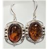 Image 1 : SILVER (AMBER) EARRINGS