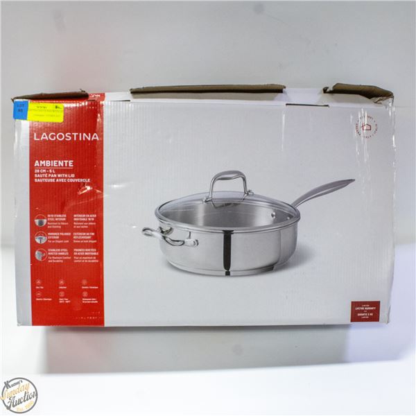 5L LAGOSTINA SAUTE PAN WITH LID