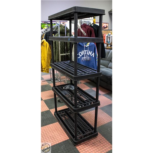 PLASTIC SHELVING 6 TIER UNIT