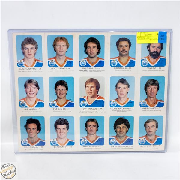 1982-83 UNCUT SHEET AUTO-PRINTED SIGNATURES ROOKIE