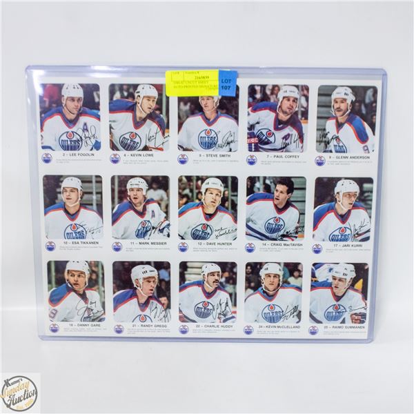 1986-87 UNCUT SHEET AUTO-PRINTED SIGNATURES ROOKIE