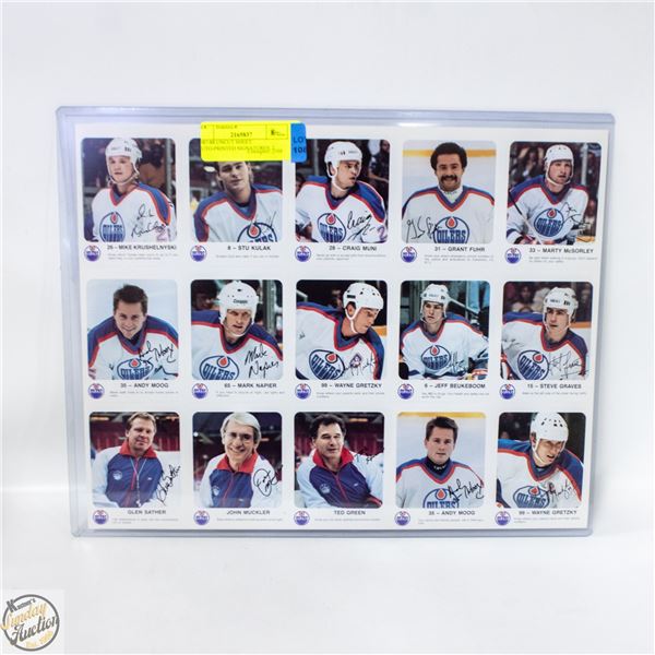 1987-88 UNCUT SHEET AUTO-PRINTED SIGNATURES; 2