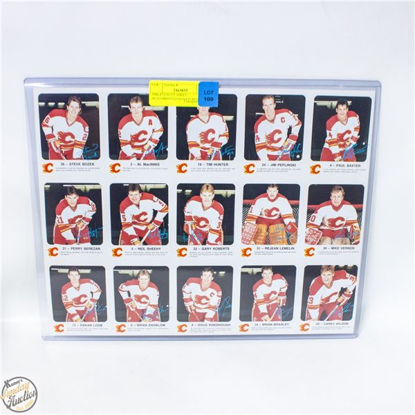 1986-87 UNCUT SHEET AUTO-PRINTED SIGNATURES,