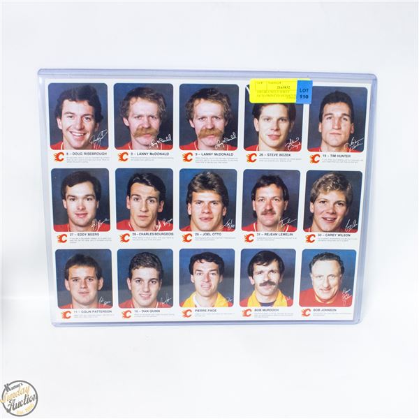 1985-86 UNCUT SHEET AUTO-PRINTED SIGNATURES