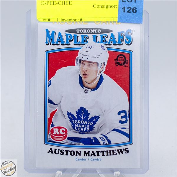 AUSTON MATTHEWS ROOKIE O-PEE-CHEE