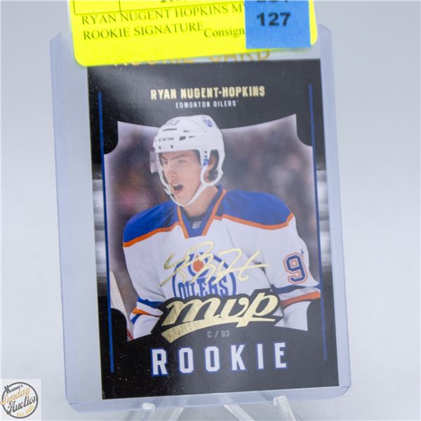RYAN NUGENT HOPKINS MVP ROOKIE SIGNATURE