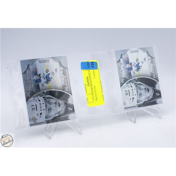 2 X CONNOR MCDAVID PLATINUM PROFILES UD