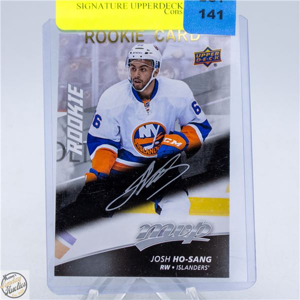 JOSH HO SANG ROOKIE MVP PRINTED SIGNATURE UD