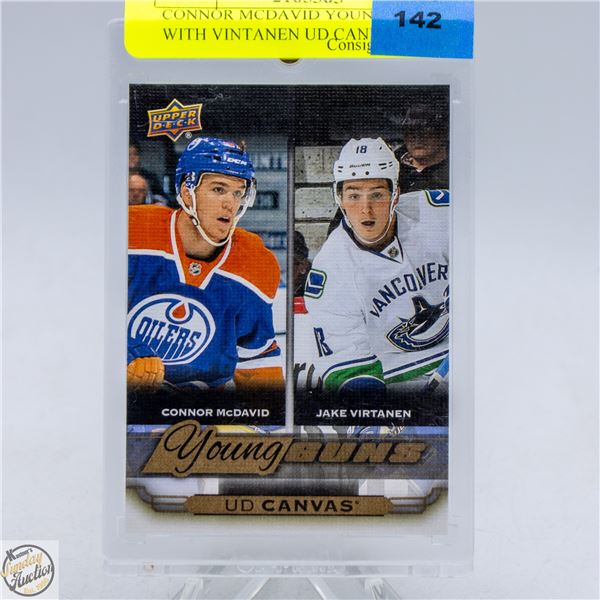 CONNOR MCDAVID YOUNG GUNS WITH VINTAGE UD CANVAS