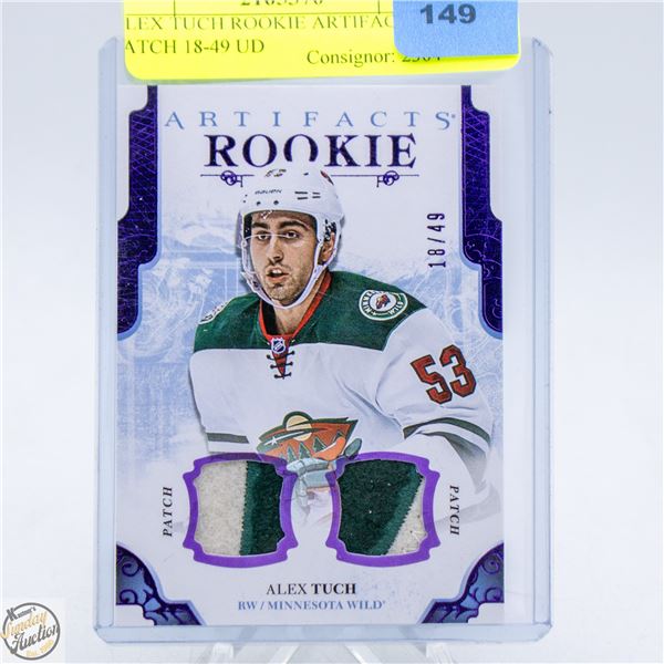 ALEX TUCH ROOKIE ARTIFACTS PATCH 18/49 UD