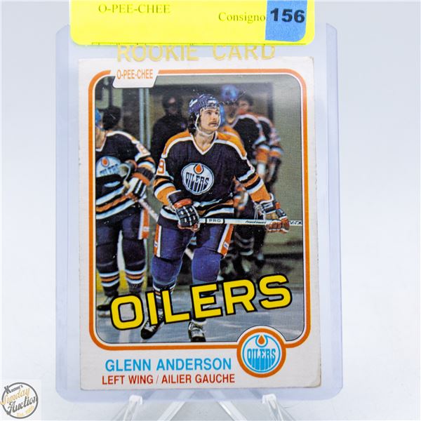 GLENN ANDERSON OILERS ROOKIE O-PEE-CHEE