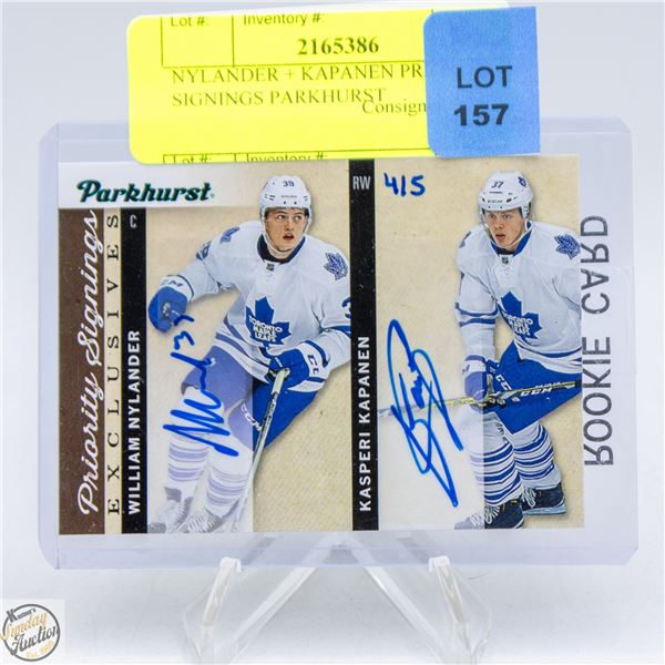 NYLANDER + KAPANEN PRIORITY SIGNINGS PARKHURST