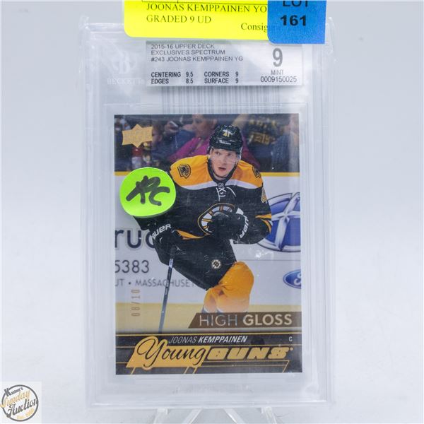 JOONAS KEMPPAINEN YOUNG GUNS GRADED 9 UD