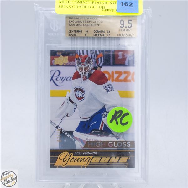 MIKE CONDON ROOKIE YOUNG GUNS GRADED 9.5 UD