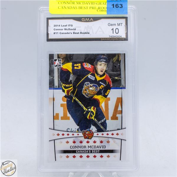 CONNOR MCDAVID GRADED 10 CANADAS BEST PRE-ROOKIE