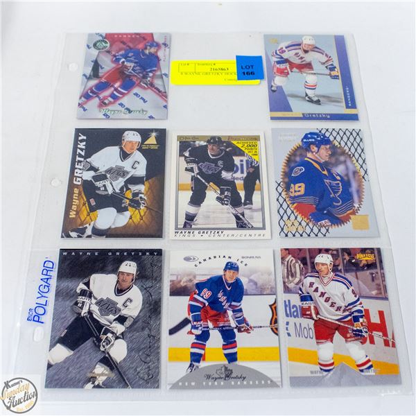 8 WAYNE GRETZKY HOCKEY CARDS