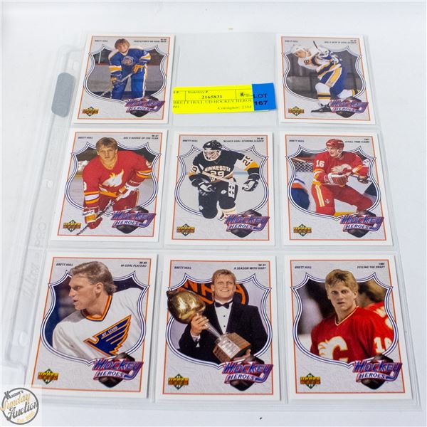 8 BRETT HULL UD HOCKEY HEROES 1991