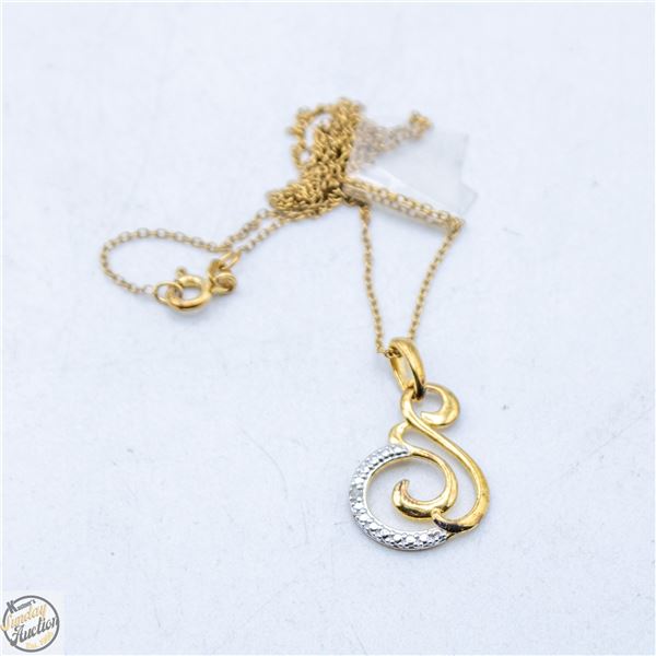 DIAMOND ACCENT PENDANT W/18" 925 SILVER NECKLACE