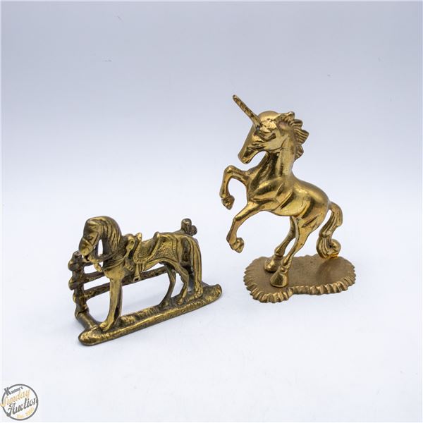 VINTAGE BRASS HORSE LETTER