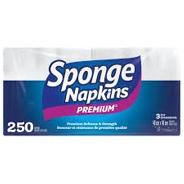 NEW W BOX 250 NAPKINS SPONGE NAPKINS