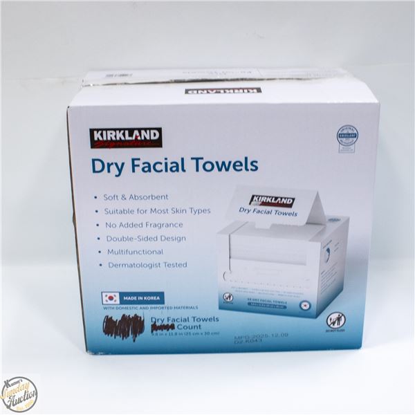 BOX OF KIRKLAND DRY FACIAL TOWELS