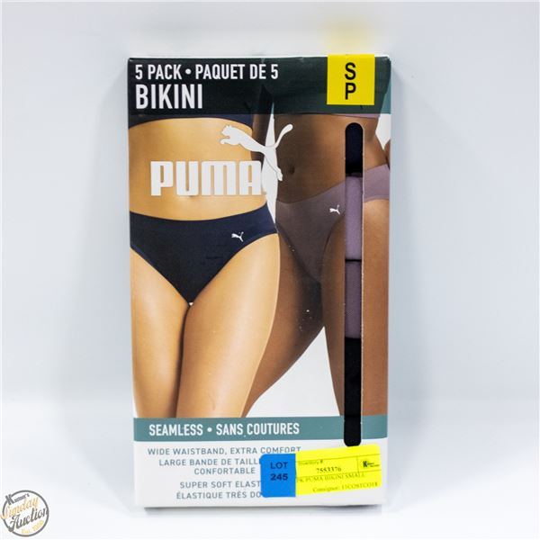 NEW 5PK PUMA BIKINI CUT UNDIES SMALL