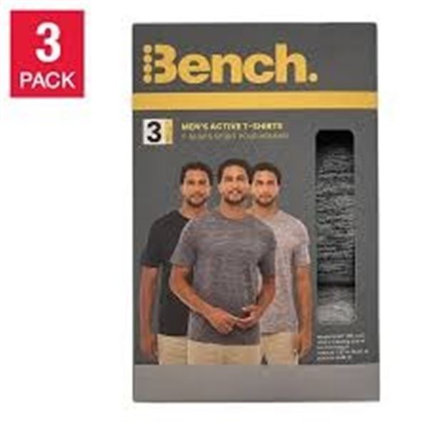 NEW BENCH 3PK MENS ACTIVE T-SHIRTS SMALL