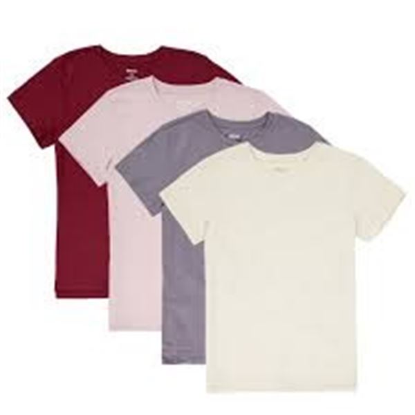 NEW BENCH 4PK WOMENS CREW NECK T-SHIRTS XL
