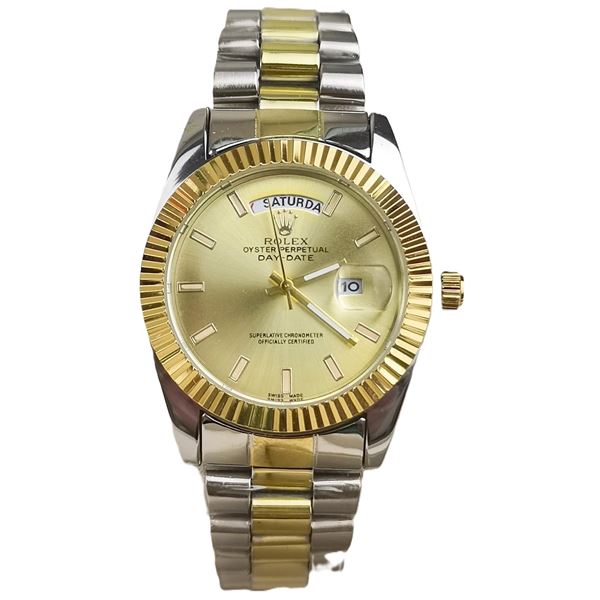 NEW REPLICA ROLEX "DAY DATE" QUARTZ WATCH