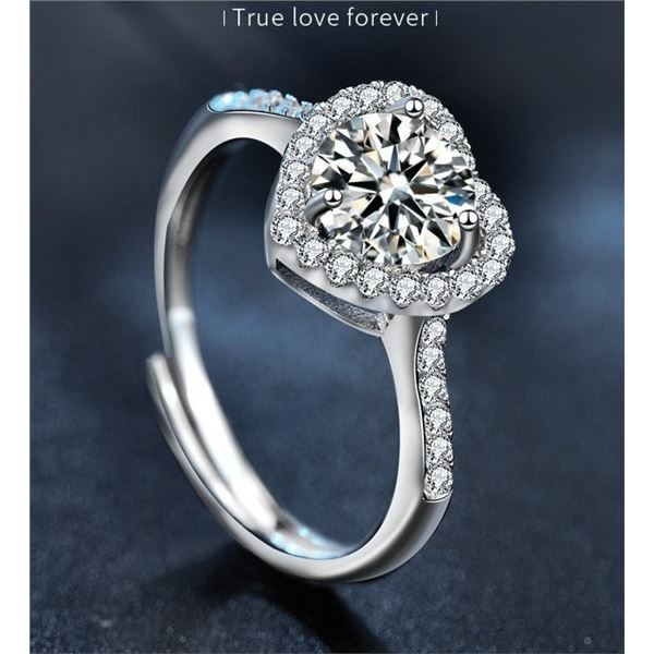 1 CT GRA CERTIFIED HEART SHAPED MOISSANITE 925S