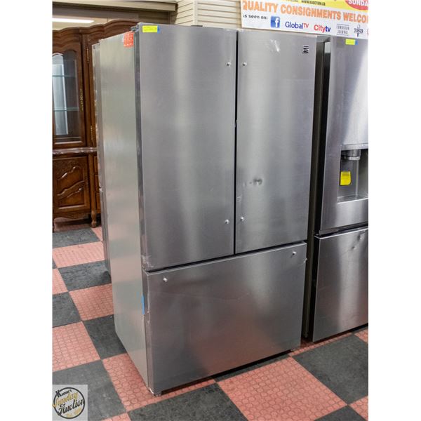 S+D KENMORE FRENCH DOOR FRIDGE H-70" W-28" L-36"