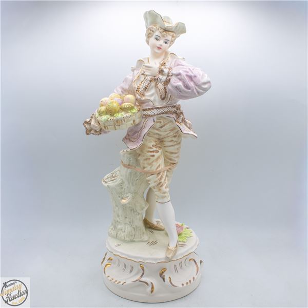 VINTAGE BOY WITH FRUIT BASKET