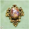 Image 1 : VINTAGE PORCELAIN COURTING COUPLE PENDANT WITH
