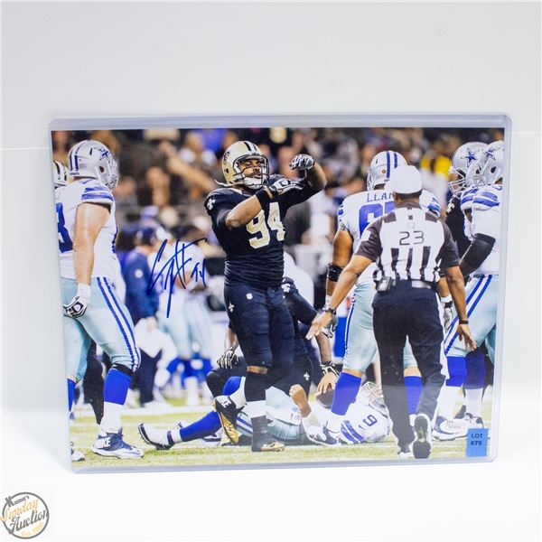 JSA AUTHENTICATED SIGNED NFL SAINTS CAMERON JORDAN