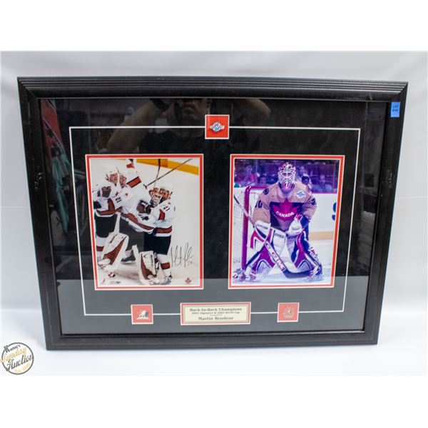 AUTHENTICATED MARTIN BRODEUR BACK TO BACK TEAM