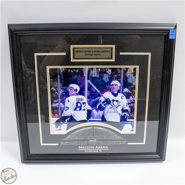 SIDNEY CROSBY & MARIO LEMIEUX FRAMED DISPLAY