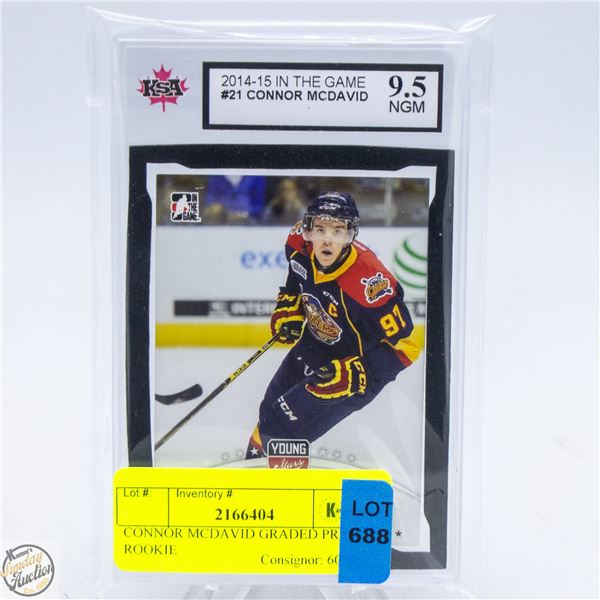 CONNOR MCDAVID GRADED PRE ROOKIE