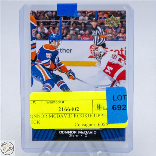 CONNOR MCDAVID ROOKIE UPPER DECK